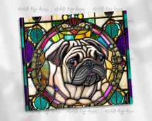 Load image into Gallery viewer, Pug Dog Stained Glass