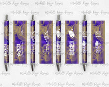 Load image into Gallery viewer, 2023 Graduation Purple and Gold Pen Wraps Set 2