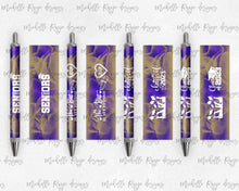 Load image into Gallery viewer, 2023 Graduation Purple and Gold Pen Wraps Set 4