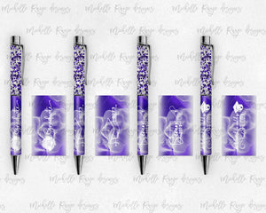 2023 Graduation Purple and White Pen Wraps Set 1