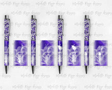 Load image into Gallery viewer, 2023 Graduation Purple and White Pen Wraps Set 2