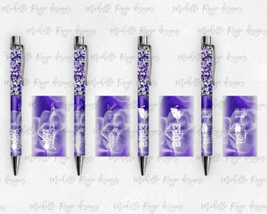 2023 Graduation Purple and White Pen Wraps Set 2