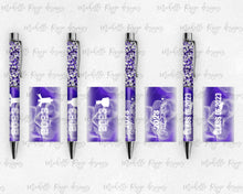 Load image into Gallery viewer, 2023 Graduation Purple and White Pen Wraps Set 3