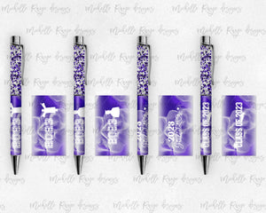 2023 Graduation Purple and White Pen Wraps Set 3