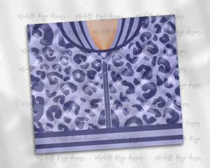 Girls Varsity Jacket Purple Leopard Print