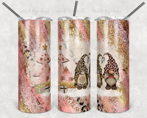 Rose Gold and Leopard Print Milky Way and Christmas Gnomes