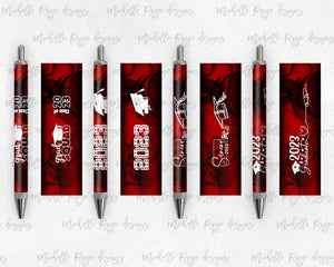 2023 Graduation Red and Black Pen Wraps Set 2