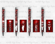 Load image into Gallery viewer, 2023 Graduation Red and Black Pen Wraps Set 5