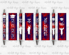 Load image into Gallery viewer, 2023 Graduation Red and Blue Pen Wraps Set 5