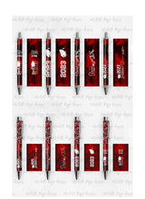 Load image into Gallery viewer, 2023 Graduation Red and Black Pen Wraps Set 2
