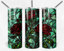 Load image into Gallery viewer, Red Roses Stained Glass