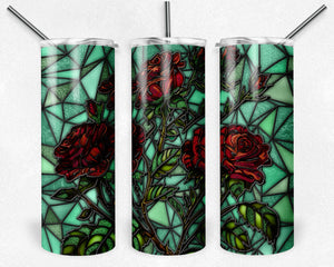 Red Roses Stained Glass