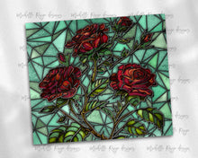 Load image into Gallery viewer, Red Roses Stained Glass