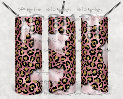 Pink Leopard Foil Peek A Boo