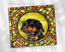 Load image into Gallery viewer, Rottweiler Dog Stained Glass