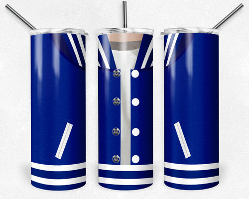 Boys Varsity Jacket Royal Blue and White