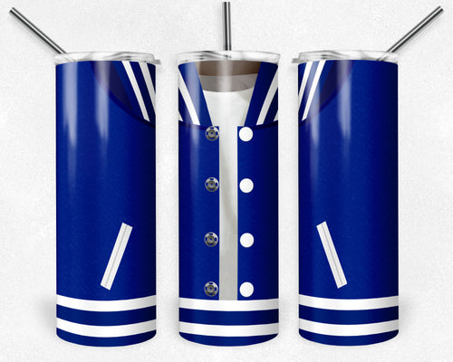 Boys Varsity Jacket Royal Blue and White African American