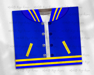 Boys Varsity Jacket Royal Blue and Yellow African American