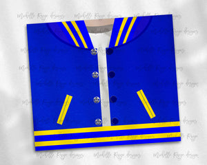 Boys Varsity Jacket Royal Blue and Yellow