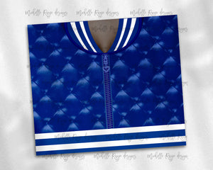 Girls Varsity Jacket Royal Blue and White African American