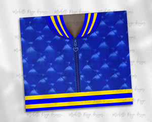 Girls Varsity Jacket Royal Blue and Yellow African American
