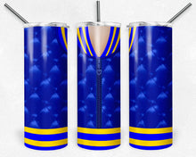 Load image into Gallery viewer, Girls Varsity Jacket Royal Blue and Yellow
