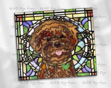 Load image into Gallery viewer, Toy Poodle Dog Stained Glass