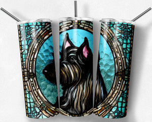 Scottish Terrier Dog Stained Glass