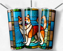 Load image into Gallery viewer, Shiba Inu Dog Stained Glass