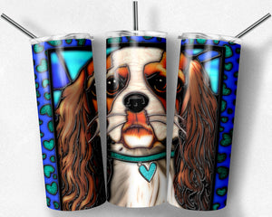 King Charles Cavalier Spaniel Dog Stained Glass