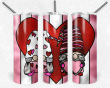 Load image into Gallery viewer, Valentine&#39;s Day Gnomes Stained Glass