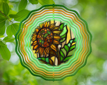 Load image into Gallery viewer, Sunflower stained Glass Wind Spinner Bundle