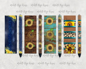 Sunflowers Epoxy Pen Wraps