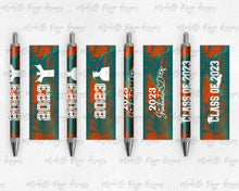 Load image into Gallery viewer, 2023 Graduation Teal and Orange Pen Wraps Set 3