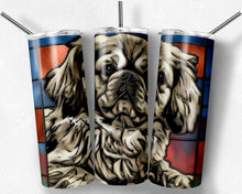 Load image into Gallery viewer, Tibetan Spaniel Dog Stained Glass