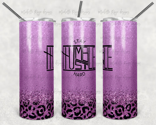 Violet Glitter Leopard Print Ombre 