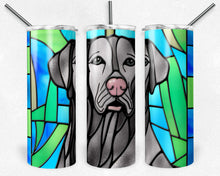 Load image into Gallery viewer, Weimaraner Dog Stained Glass