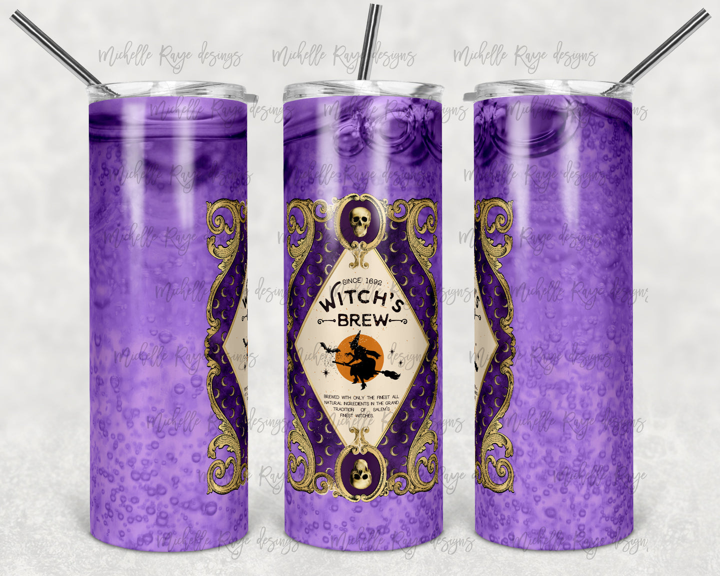 Halloween Purple Potion Witches Brew Label