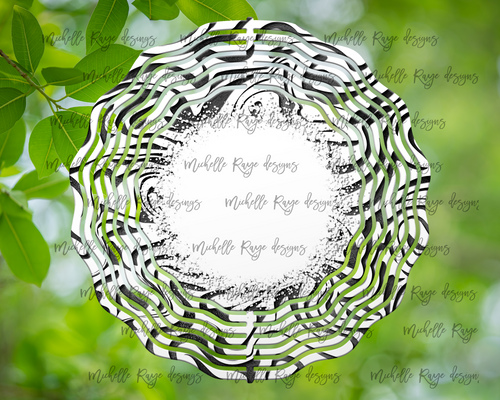White and Black Marble Swirl Wind Spinner 10