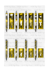 Load image into Gallery viewer, 2023 Graduation Yellow and Black Pen Wraps Set 5