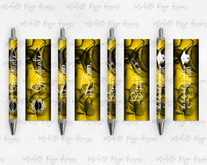 2023 Graduation Yellow and Black Pen Wraps Set 1