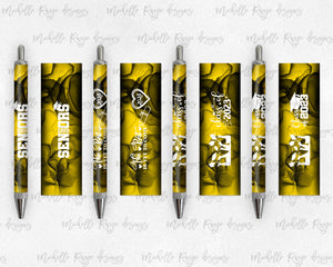 2023 Graduation Yellow and Black Pen Wraps Set 4