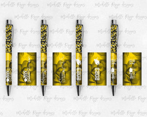 2023 Graduation Yellow and Black Pen Wraps Set 2
