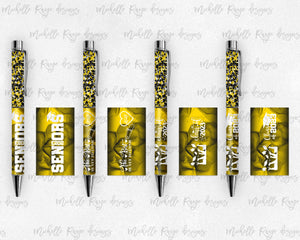 2023 Graduation Yellow and Black Pen Wraps Set 4