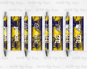 2023 Graduation Yellow and Blue Pen Wraps Set 4