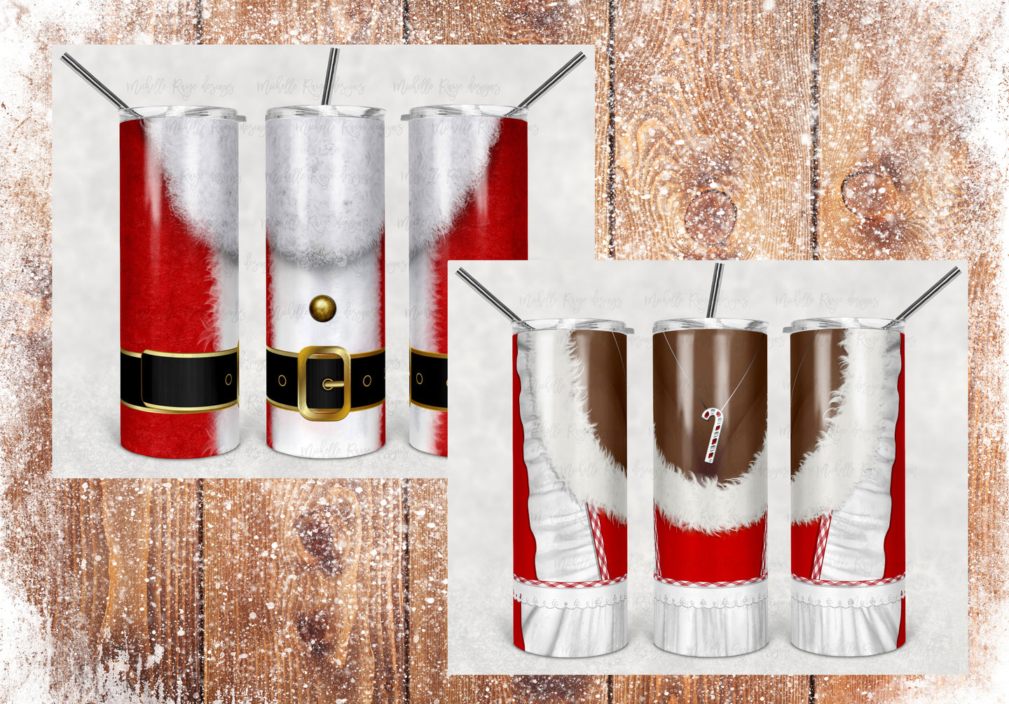 African American Mr. and Mrs. Claus Christmas Blank Set