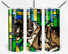 Load image into Gallery viewer, Akita Multicolored Dog Stained Glass