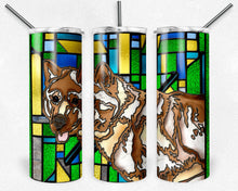 Load image into Gallery viewer, Akita Red Dog Stained Glass