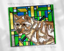 Load image into Gallery viewer, Akita Red Dog Stained Glass