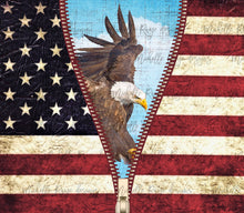 Load image into Gallery viewer, American Flag Bald Eagle Zipper